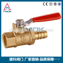 TMOK 1/4'' female needle gas mini ball valve brass mini ball valve for gas with needle medium pressure gas media ball valve